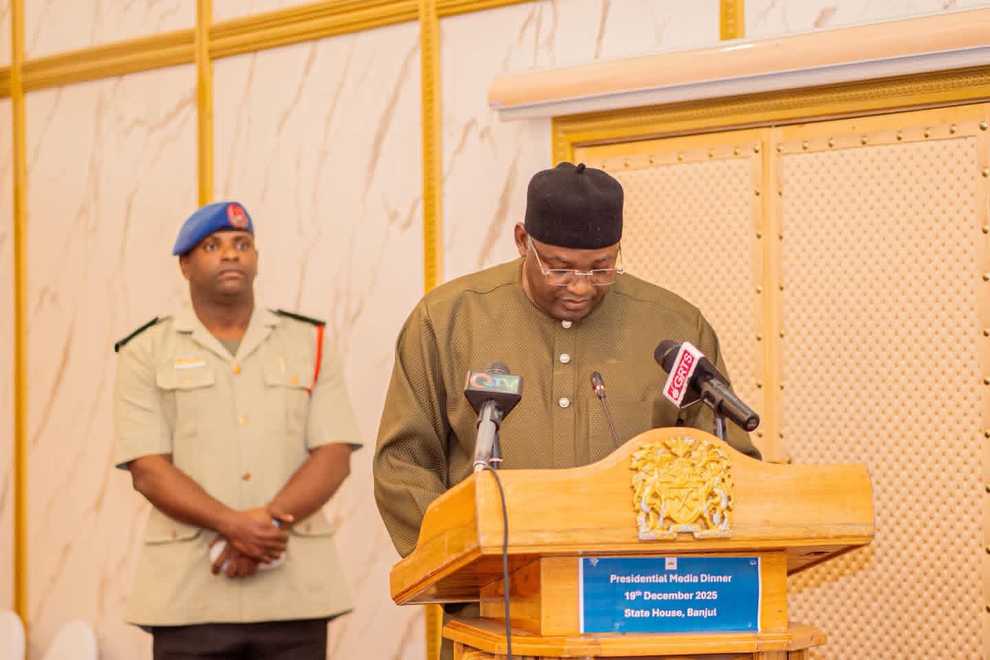 PRESIDENT BARROW REASSURES COMMITMENT TO FREE MEDIA AT PRESIDENTIAL MEDIA DINNER